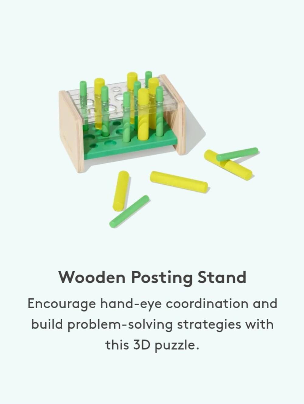 Lovevery Wooden Posting Stand (With All Pieces)- From The Companion kit